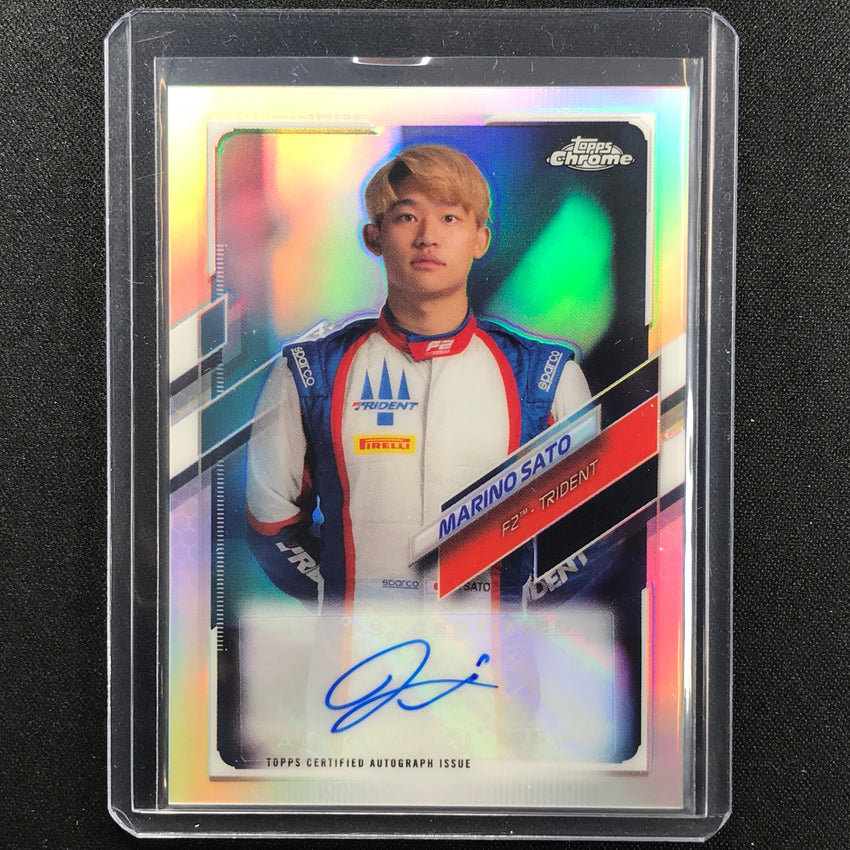 2021 Topps Chrome Marino Sato F2 Racers Autographs Refractor 161/400