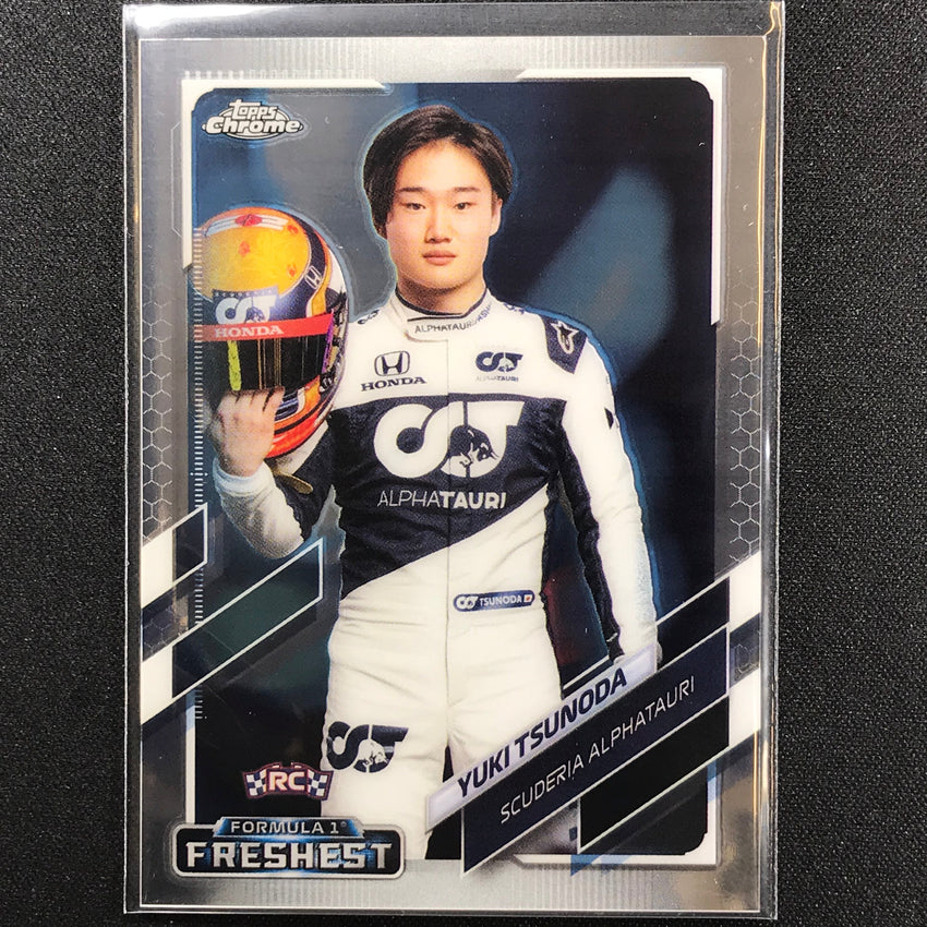 2021 Topps Chrome Yuki Tsunoda F1 Freshest True Rookie Base No 173