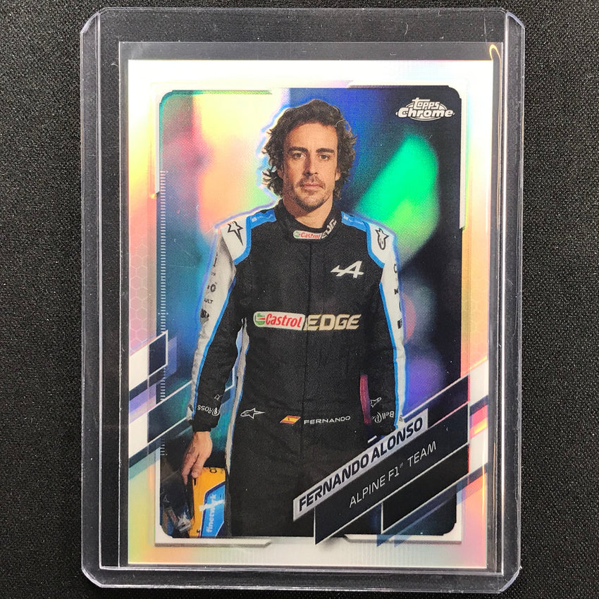 2021 Topps Chrome FERNANDO ALONSO F1 Racers Refractor #9