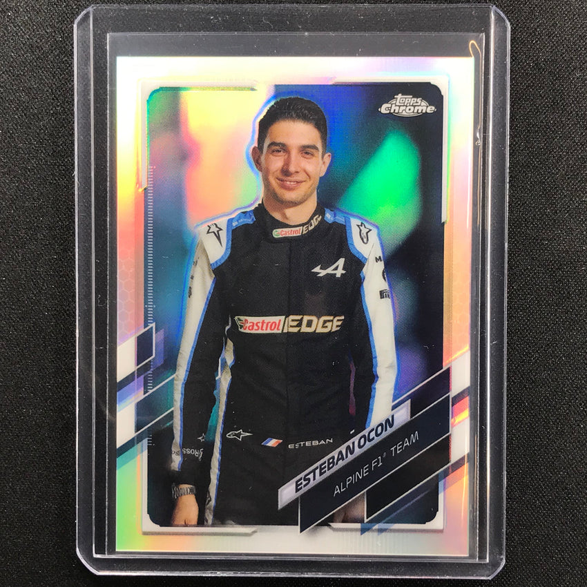 2021 Topps Chrome ESTEBAN OCON F1 Racers Refractor #10