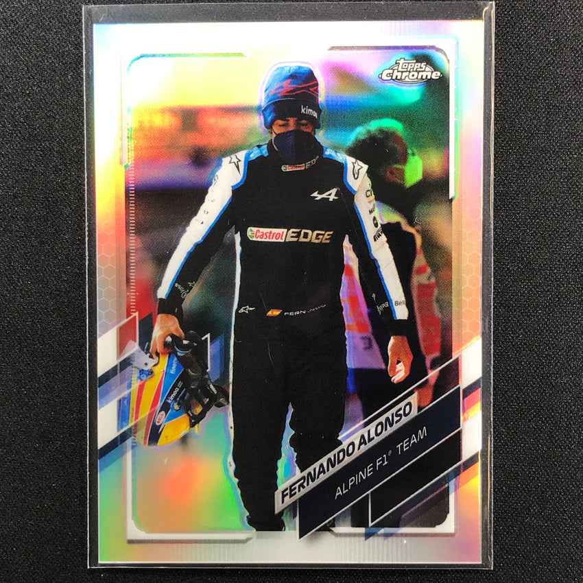 2021 Topps Chrome FERNANDO ALONSO F1 Racers Refractor #41