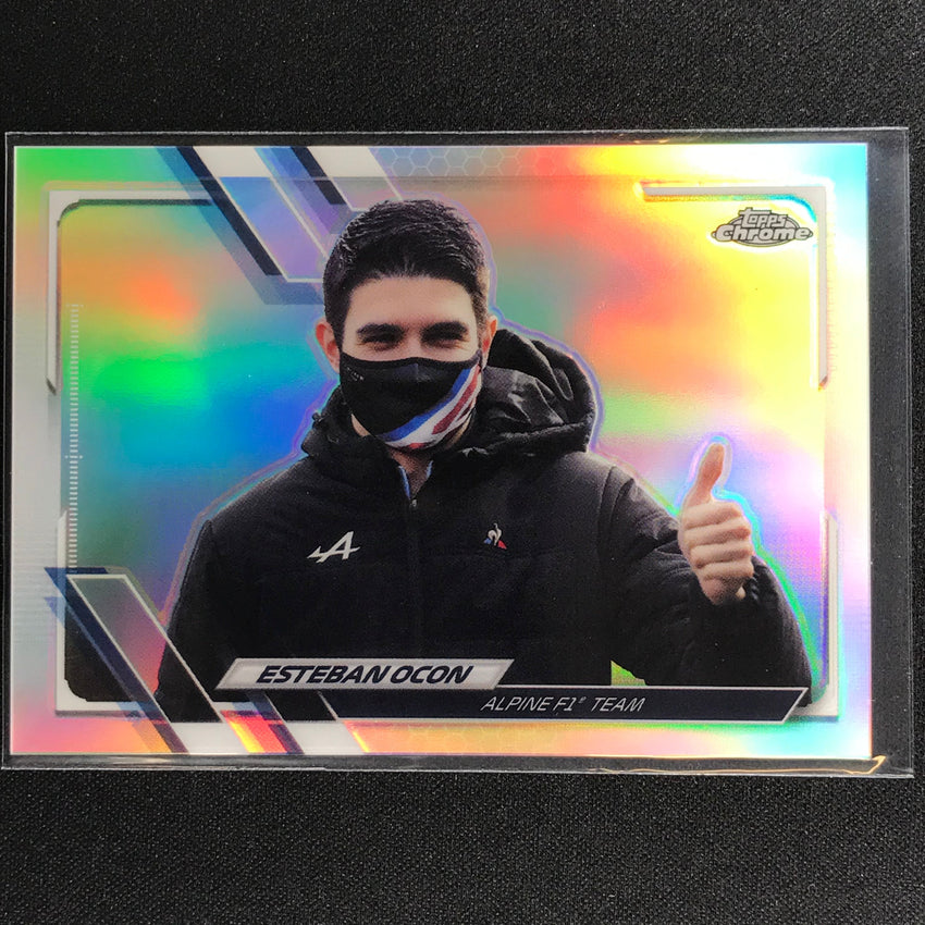 2021 Topps Chrome ESTEBAN OCON F1 Racers Refractor #45