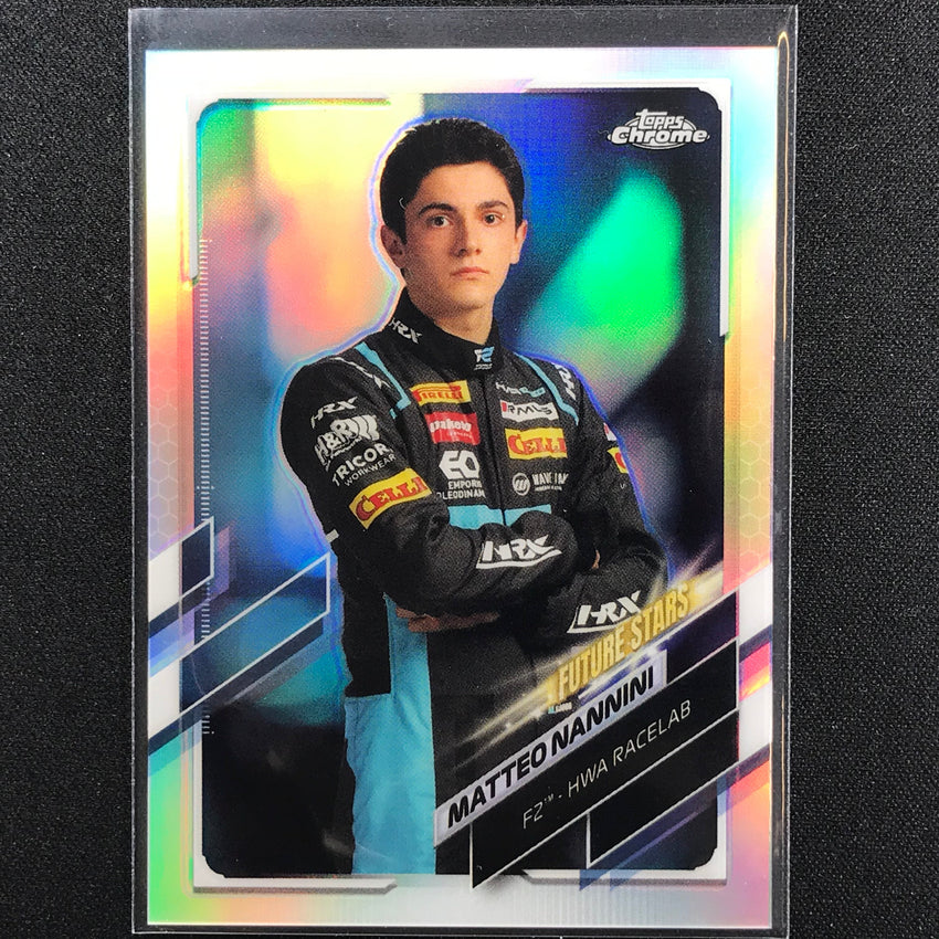 2021 Topps Chrome MATTEO NANNINI F2 Racers Future Stars Refractor #74