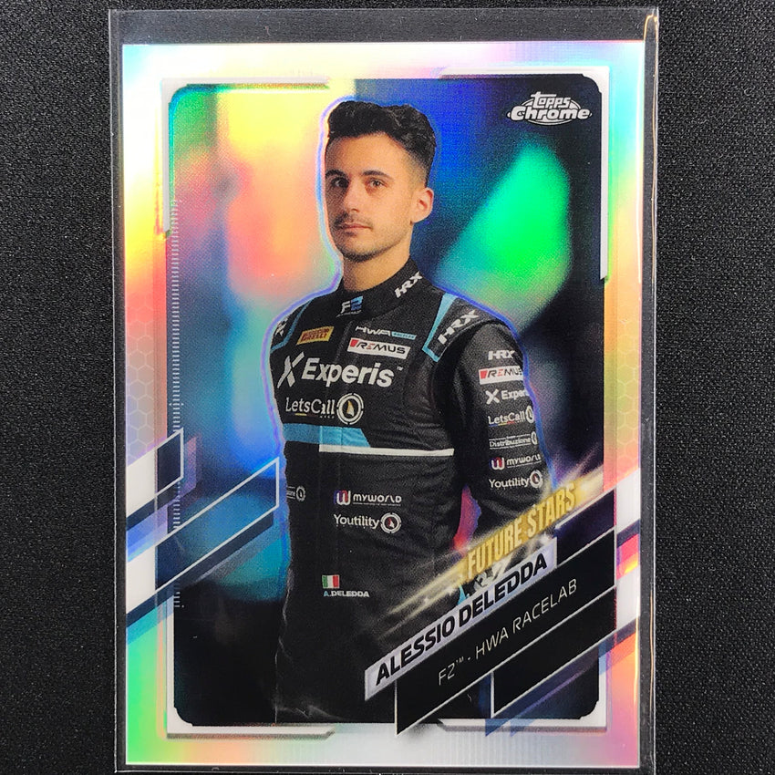 2021 Topps Chrome ALESSIO DELEDDA F2 Racers Future Stars Refractor #75