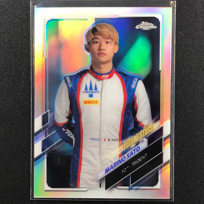 2021 Topps Chrome Marino Sato F2 Racers Future Stars Refractor No 77