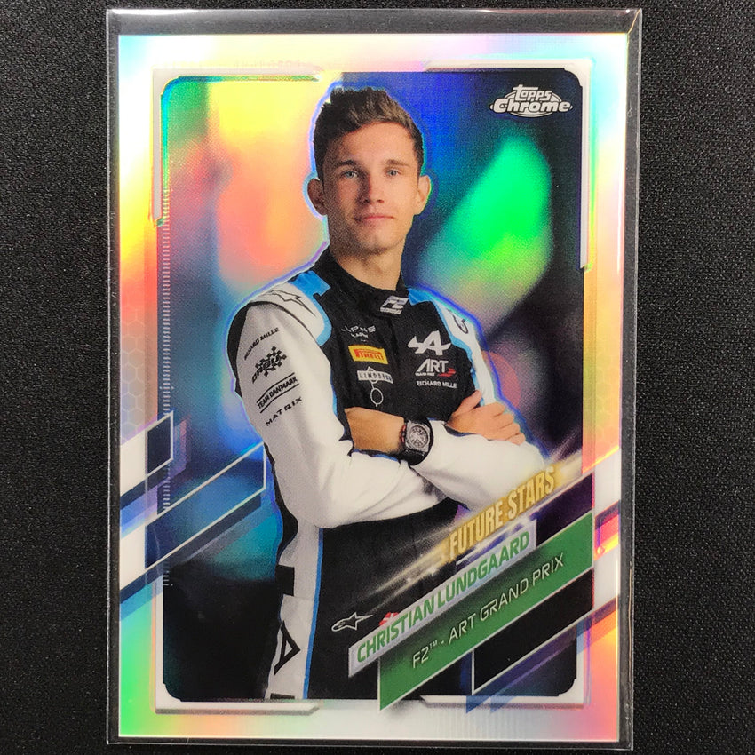 2021 Topps Chrome CHRISITAN LUNDGAARD F2 Racers Future Stars Refractor #79