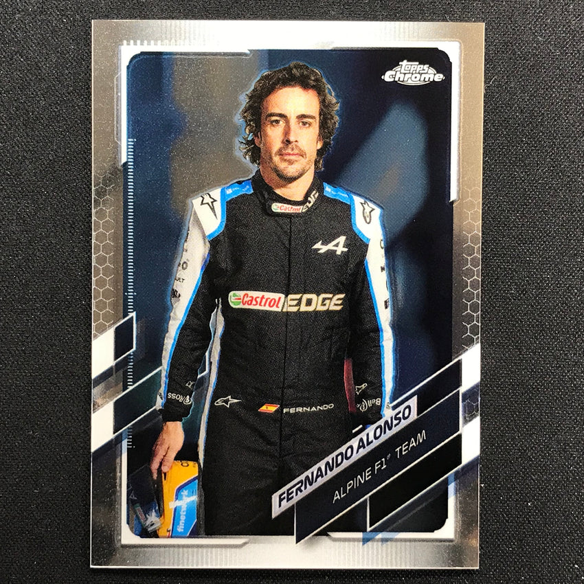 2021 Topps Chrome FERNANDO ALONSO F1 Racers Base #9