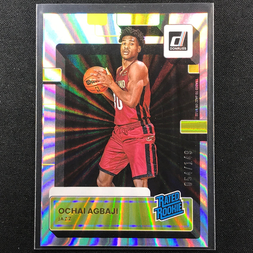 2022-23 Donruss Ochai Agbaji Rated Rookie Holo Laser 54/149
