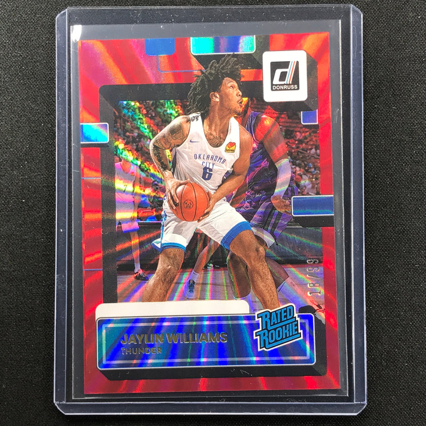 2022-23 Donruss Jaylin Williams Rated Rookie Holo Red Laser 18/99