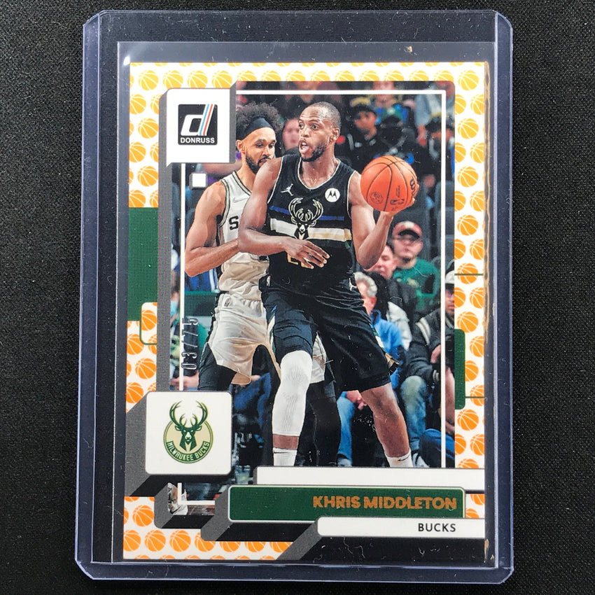 2022-23 Donruss Khris Middleton Basketball 3/75