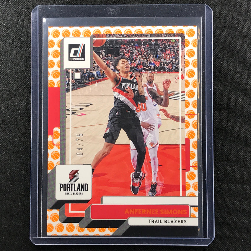 2022-23 Donruss Anfernee Simons Basketball 4/75