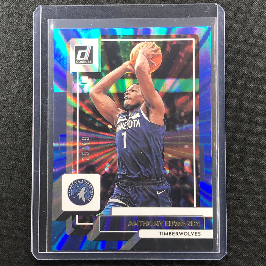 2022-23 Donruss Anthony Edwards Holo Blue Laser 25/49