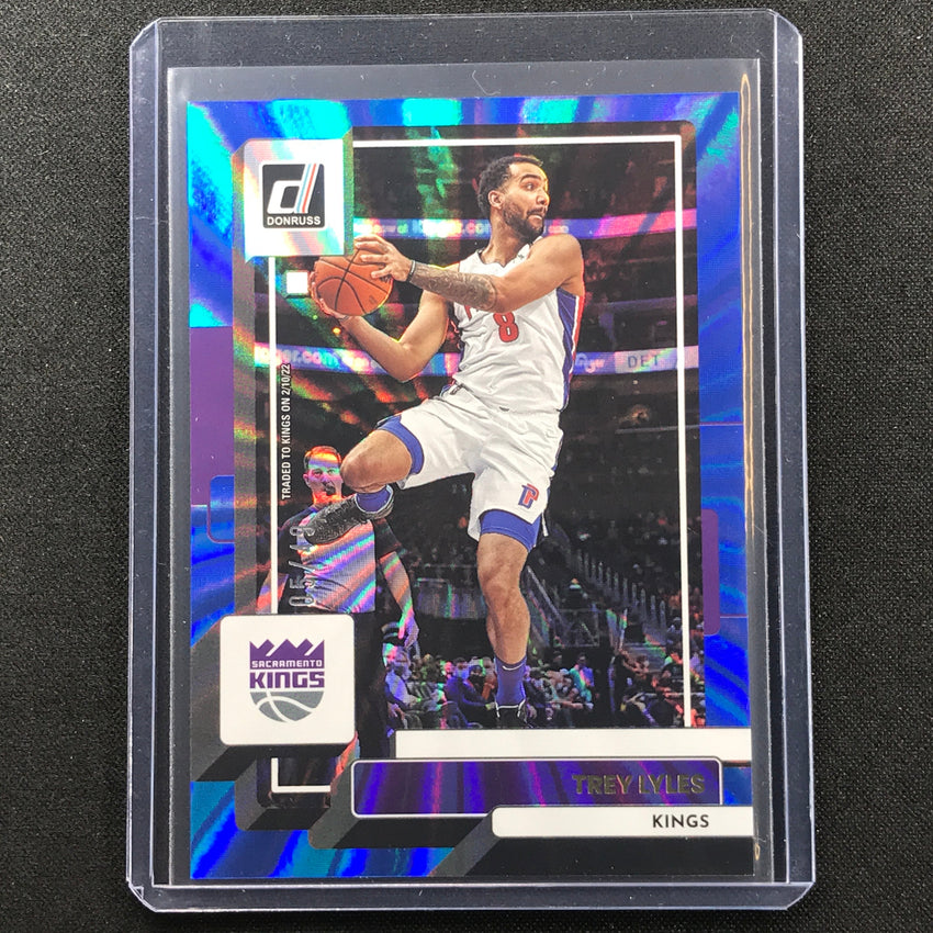 2022-23 Donruss Trey Lyles Holo Blue Laser 5/49