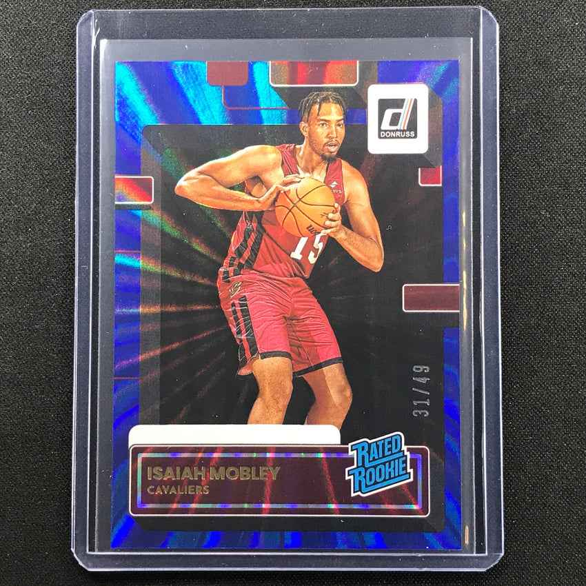 2022-23 Donruss Isaiah Mobley Rated Rookie Holo Blue Laser 31/49