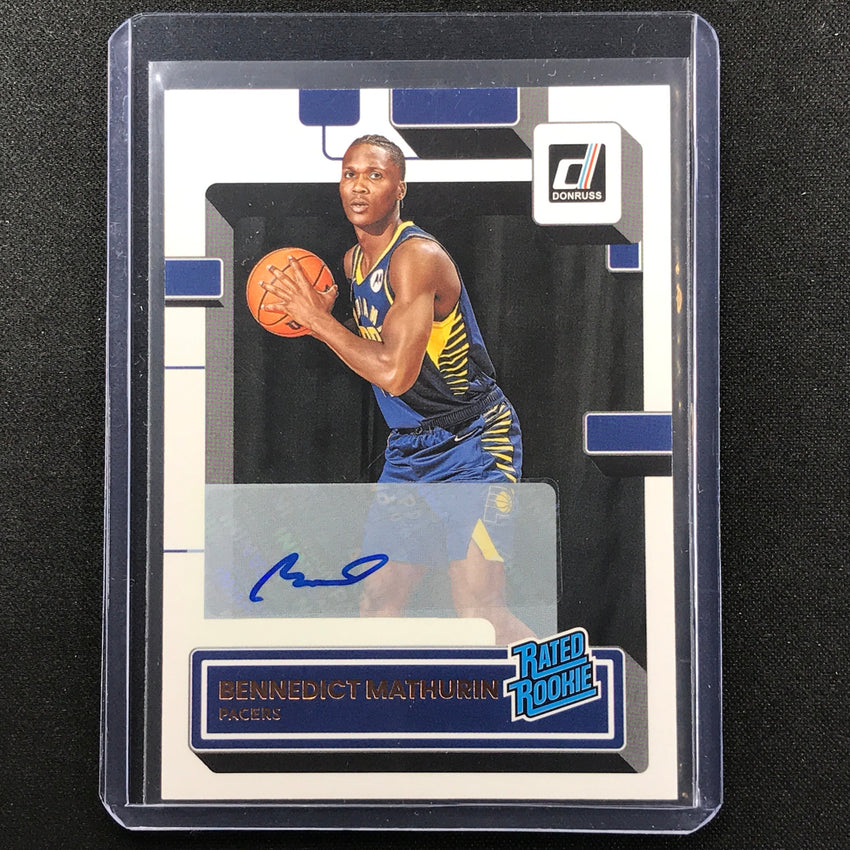 2022-23 Donruss BENNEDICT MATHURIN Rated Rookie Signatures Auto Base #206