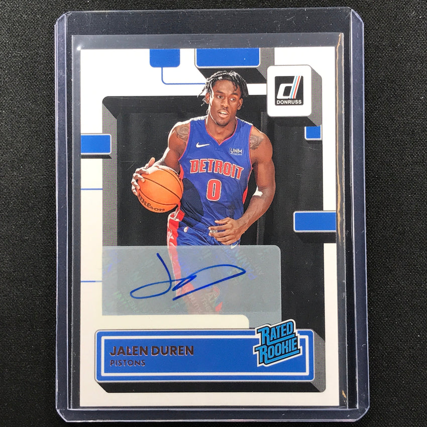 2022-23 Donruss Jalen Duren Rated Rookie Signatures Auto Base No 213