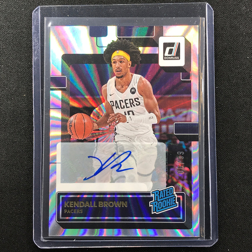 2022-23 Donruss Kendall Brown Rated Rookie Signatures Auto Holo Laser 6/99