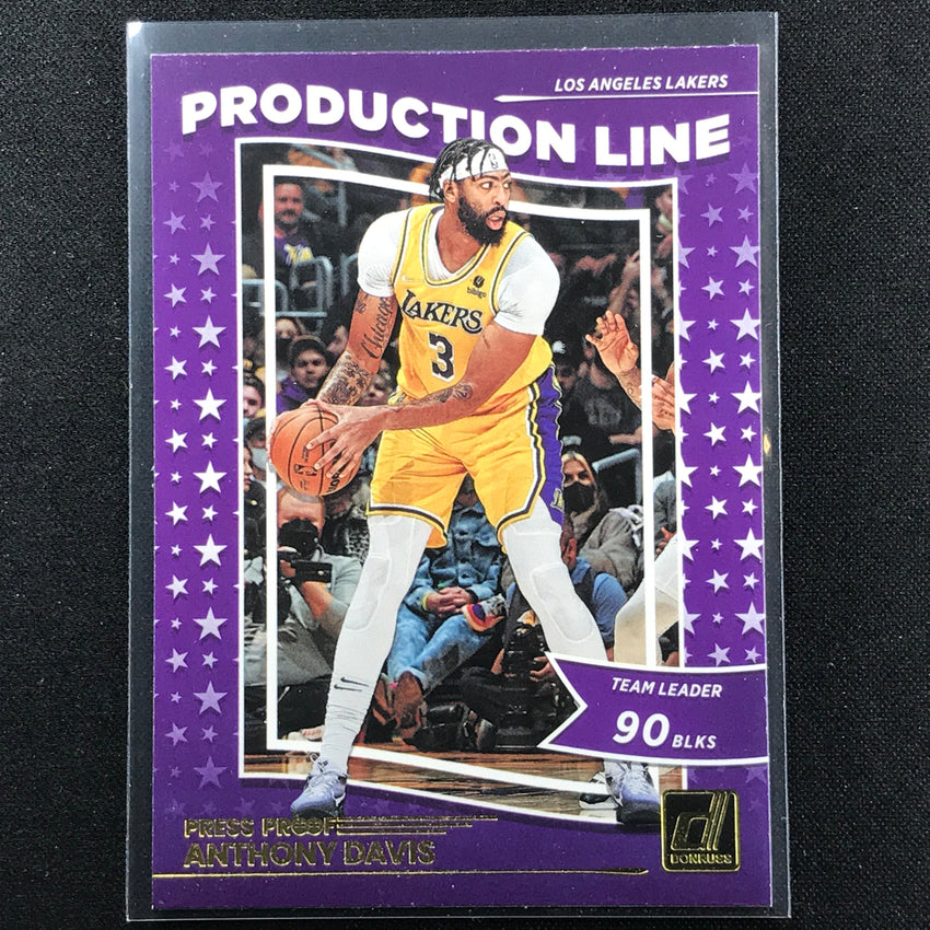 2022-23 Donruss ANTHONY DAVIS Production Line Gold Press Proof #6