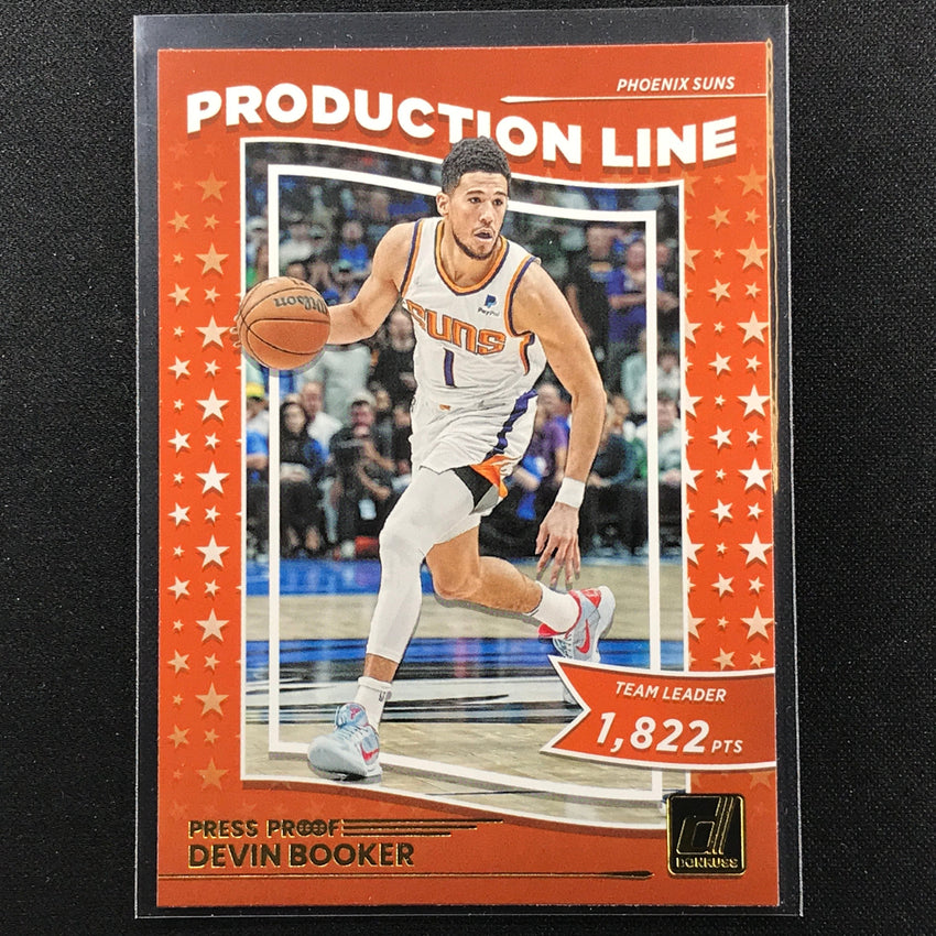 2022-23 Donruss DEVIN BOOKER Production Line Gold Press Proof #8