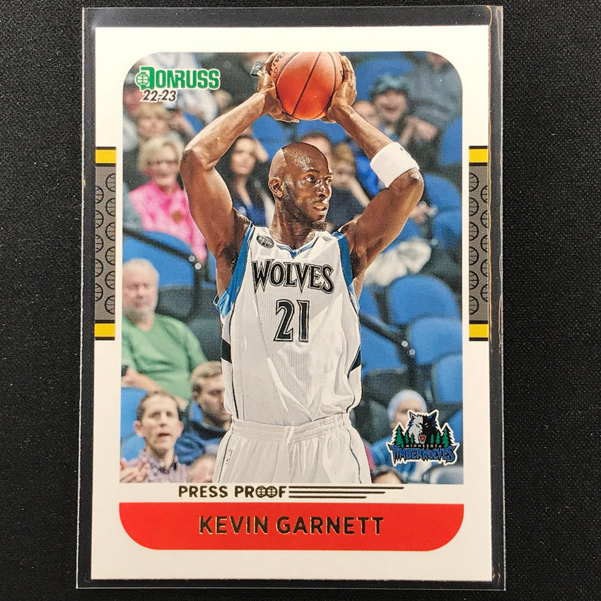 2022-23 Donruss Kevin Garnett Retro Series Gold Press Proof No 6