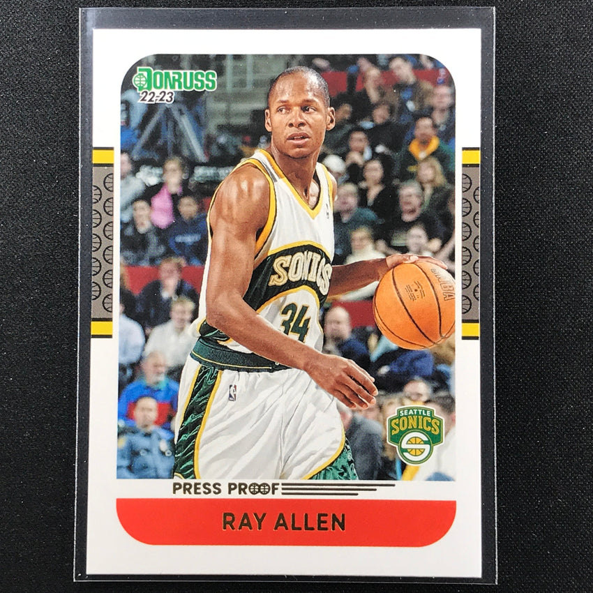 2022-23 Donruss Ray Allen Retro Series Gold Press Proof No 9
