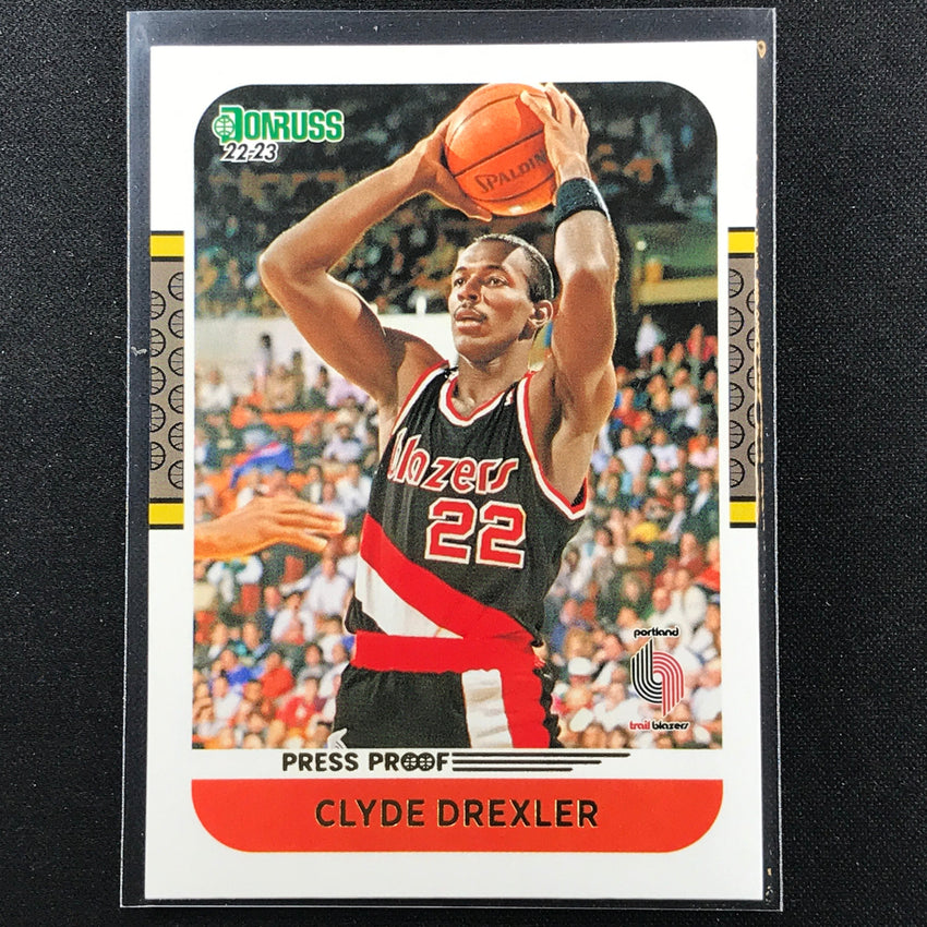 2022-23 Donruss CLYDE DREXLER Retro Series Gold Press Proof #20