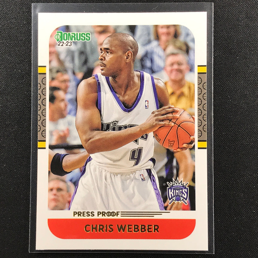 2022-23 Donruss Chris Webber Retro Series Gold Press Proof No 24