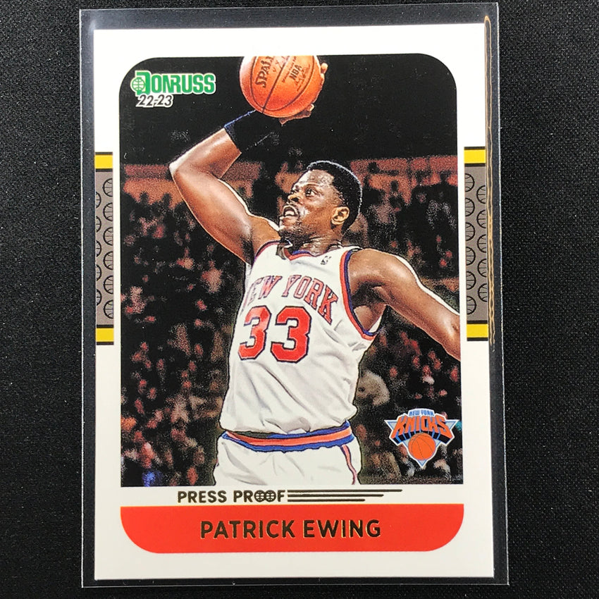 2022-23 Donruss Patrick Ewing Retro Series Gold Press Proof No 25