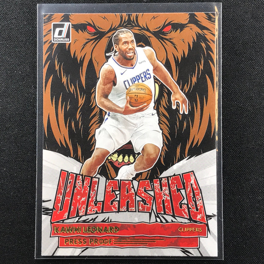 2022-23 Donruss Kawhi Leonard Unleashed Gold Press Proof No 8
