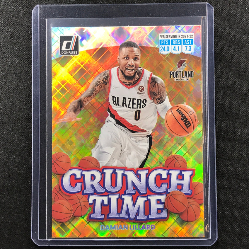 2022 23 Donruss Damian Lillard Crunch Time Diamond Sp No 13 Cherry Collectables