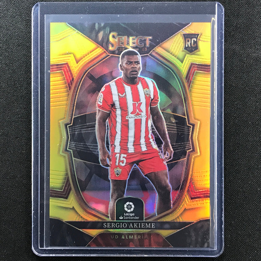 2022-23 Select La Liga Sergio Akieme Terrace Rookie Gold Prizm 4/10