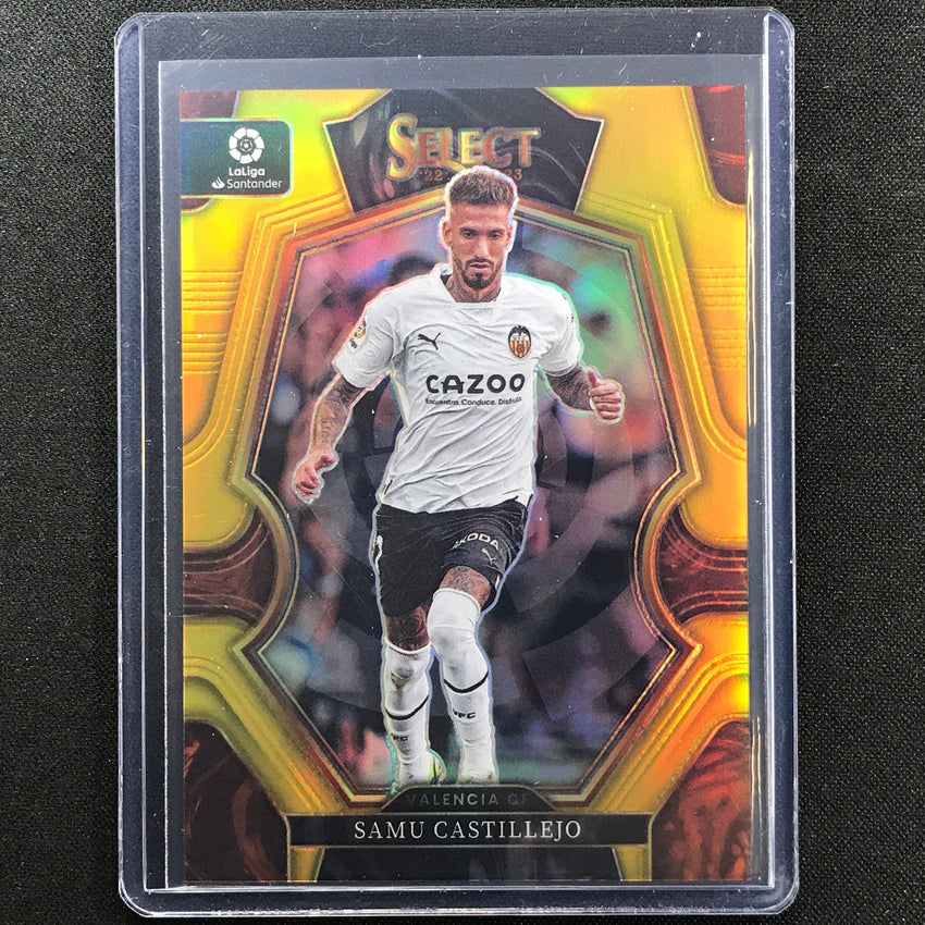 2022-23 Select La Liga Samu Castillejo Mezzanine Gold Prizm 8/10