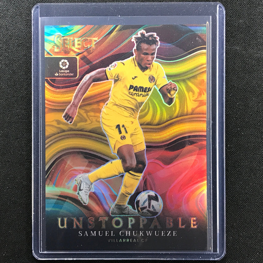 2022-23 Select La Liga Samuel Chukwueze Unstoppable Gold Prizm 7/10