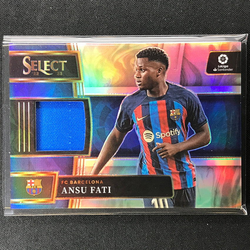 2022-23 Select La Liga Ansu Fati Select Memorabilia Relic Silver Prizm No Af