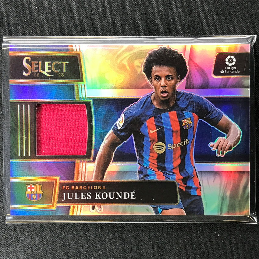 2022-23 Select La Liga Jules Kounde Select Memorabilia Relic Silver Prizm No Jko
