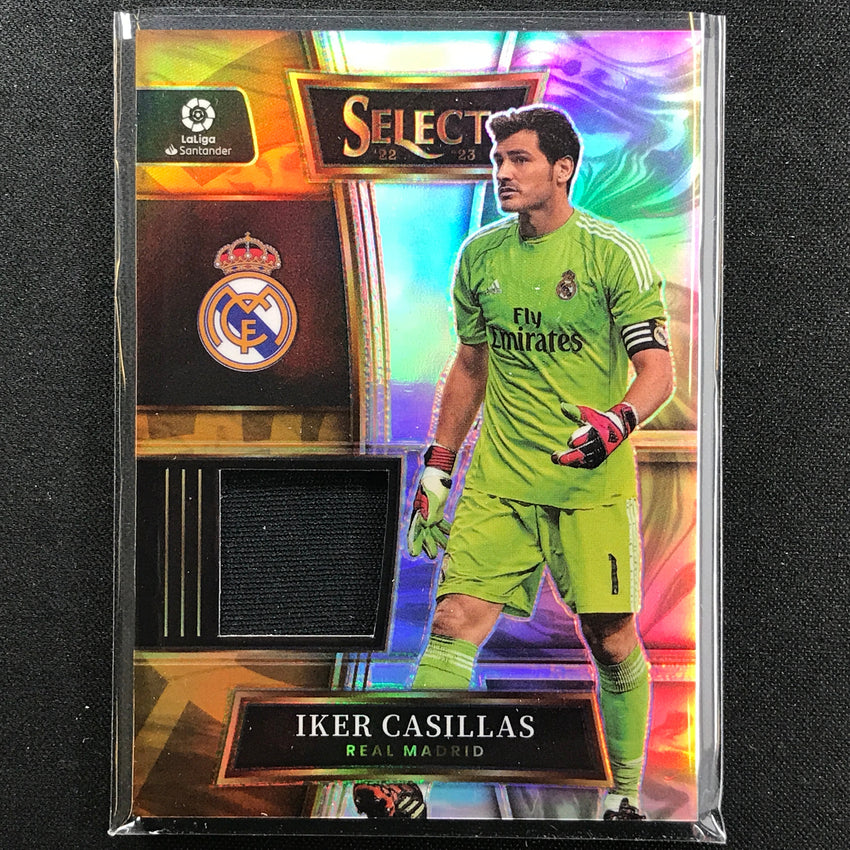 2022-23 Select La Liga Iker Casillas Select Swatches Relic Silver Prizm No Ic