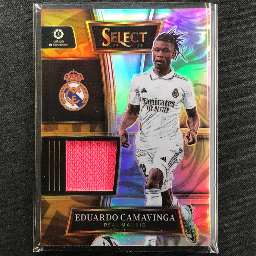 2022-23 Select La Liga Eduardo Camavinga Select Swatches Relic Silver Prizm No Ecm