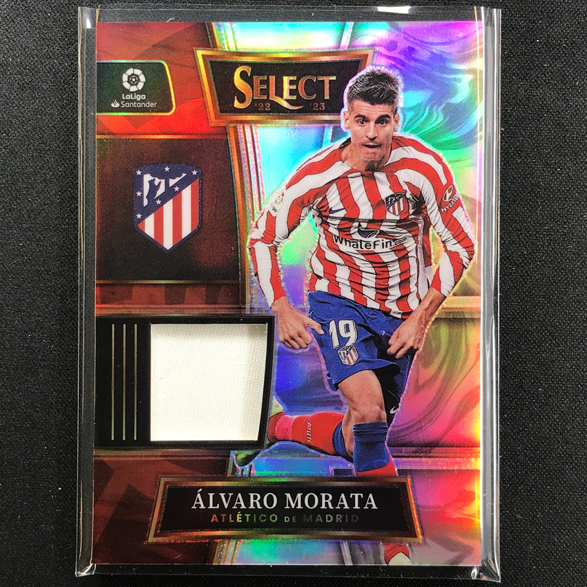 2022-23 Select La Liga Alvaro Morata Select Swatches Relic Silver Prizm No Amo