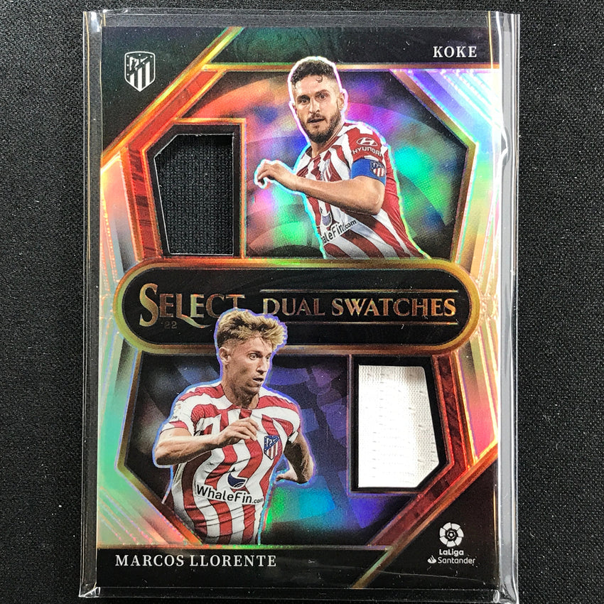 2022-23 Select La Liga Koke Marcos Llorente Dual Swatches Relic Silver Prizm No Kl