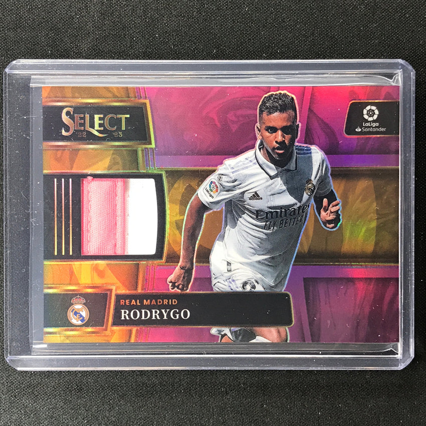 2022-23 Select La Liga Rodrygo Select Memorabilia Relic Patch Purple 1/5
