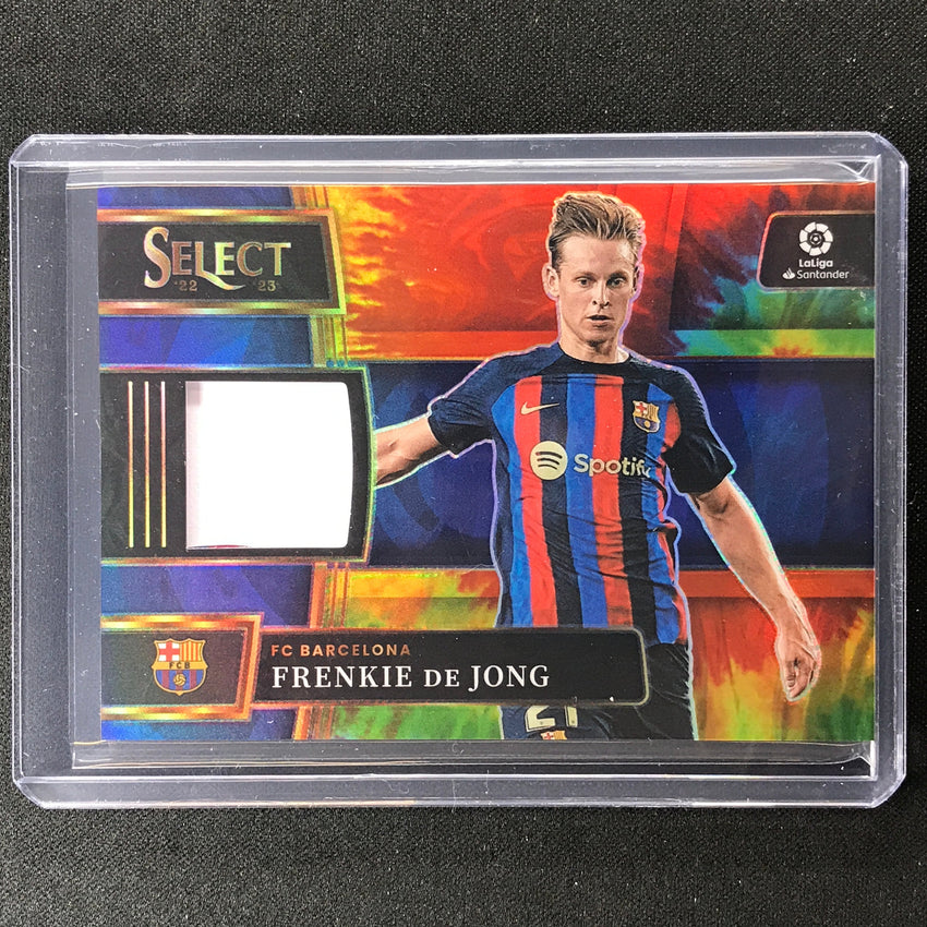 2022-23 Select La Liga Frenkie De Jong Select Memorabilia Relic Tie-dye 4/20