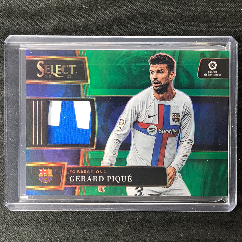 2022-23 Select La Liga Gerard Pique Select Memorabilia Relic Patch Green 1/5