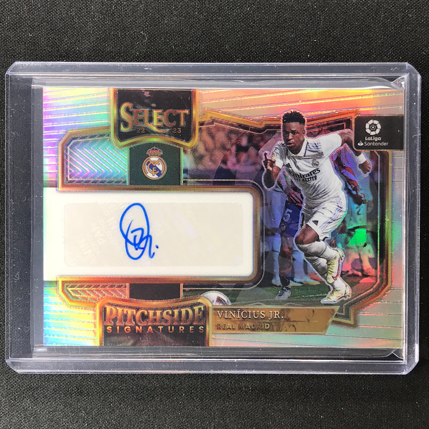 2022-23 Select La Liga Vinicius Jr. Pitchside Signatures Auto Silver Prizm No Vjr
