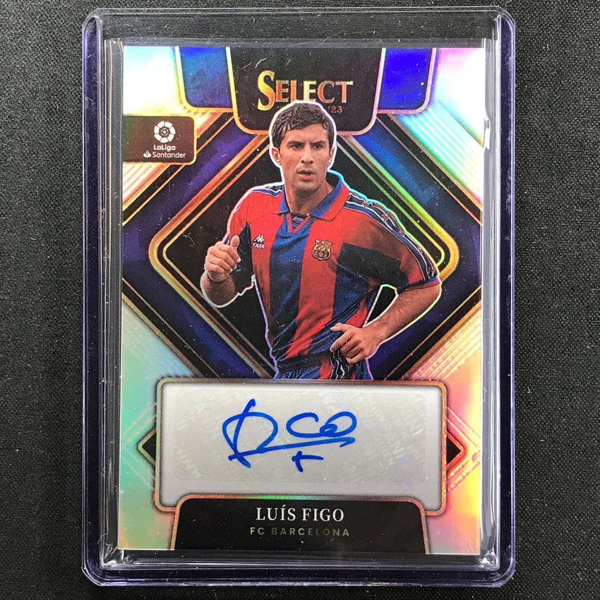 2022-23 Select La Liga Luis Figo Signatures Auto Silver Prizm No Fgo
