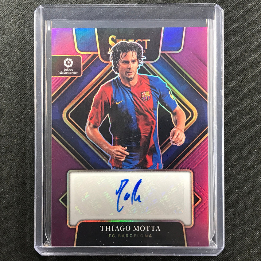 2022-23 Select La Liga Thiago Motta Signatures Auto Purple 20/25