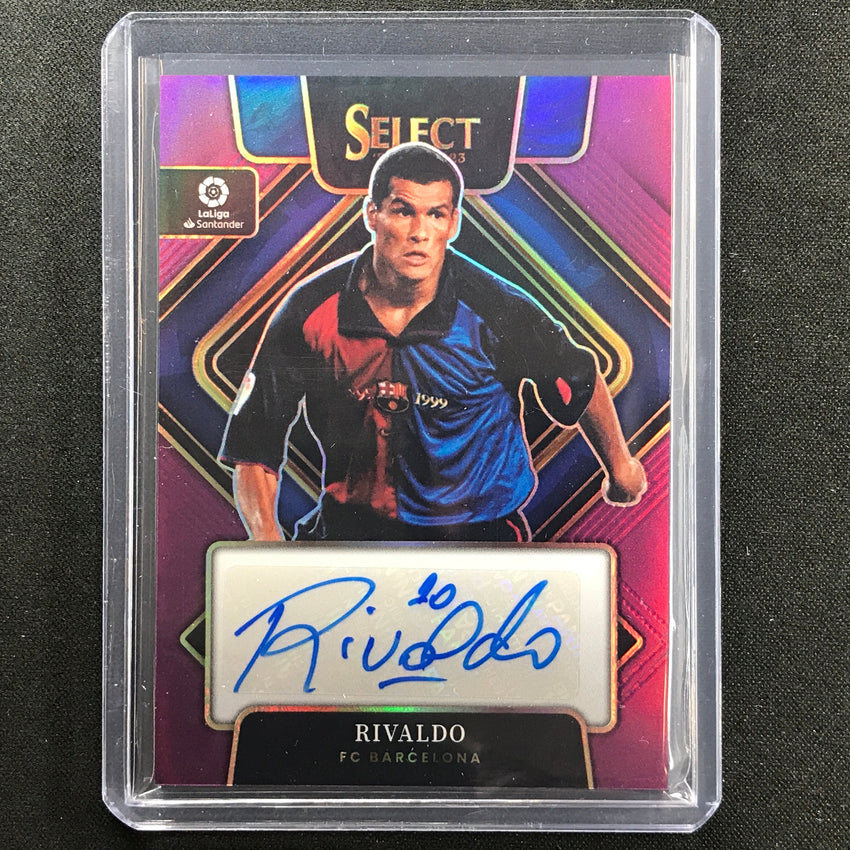 2022-23 Select La Liga Rivaldo Signatures Auto Purple 10/20
