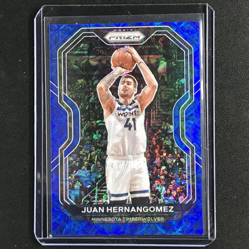 2020-21 Prizm Juan Hernangomez Base Choice Blue 7/49 No 192