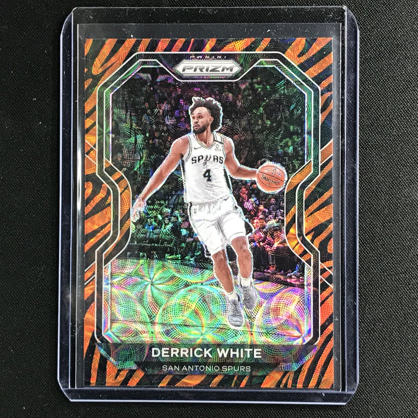 2020-21 Prizm DERRICK WHITE Base Choice Tiger Stripe SSP #174