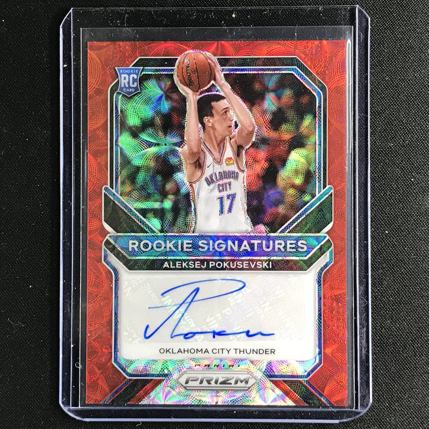 2020-21 Prizm Aleksej Pokusevski Rookie Signatures Auto Choice Red No Apk A