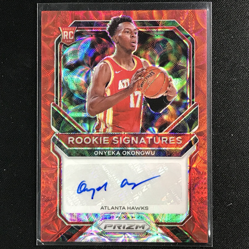 2020-21 Prizm Onyeka Okongwu Rookie Signatures Auto Choice Red No Oog